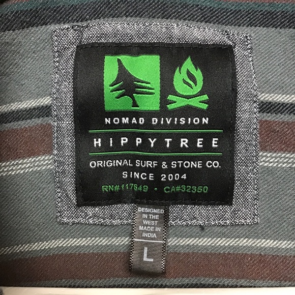 Hippy Tree Original Surf & Stone Company mens long sleeve button up shirt L - Picture 3 of 9